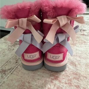 UGG Pink and Lavender Bow Boots